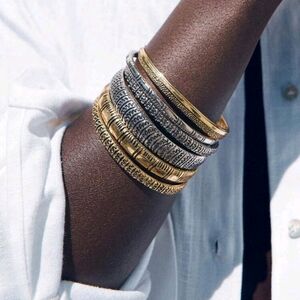 Stacked fish shaped bracelets; nwot